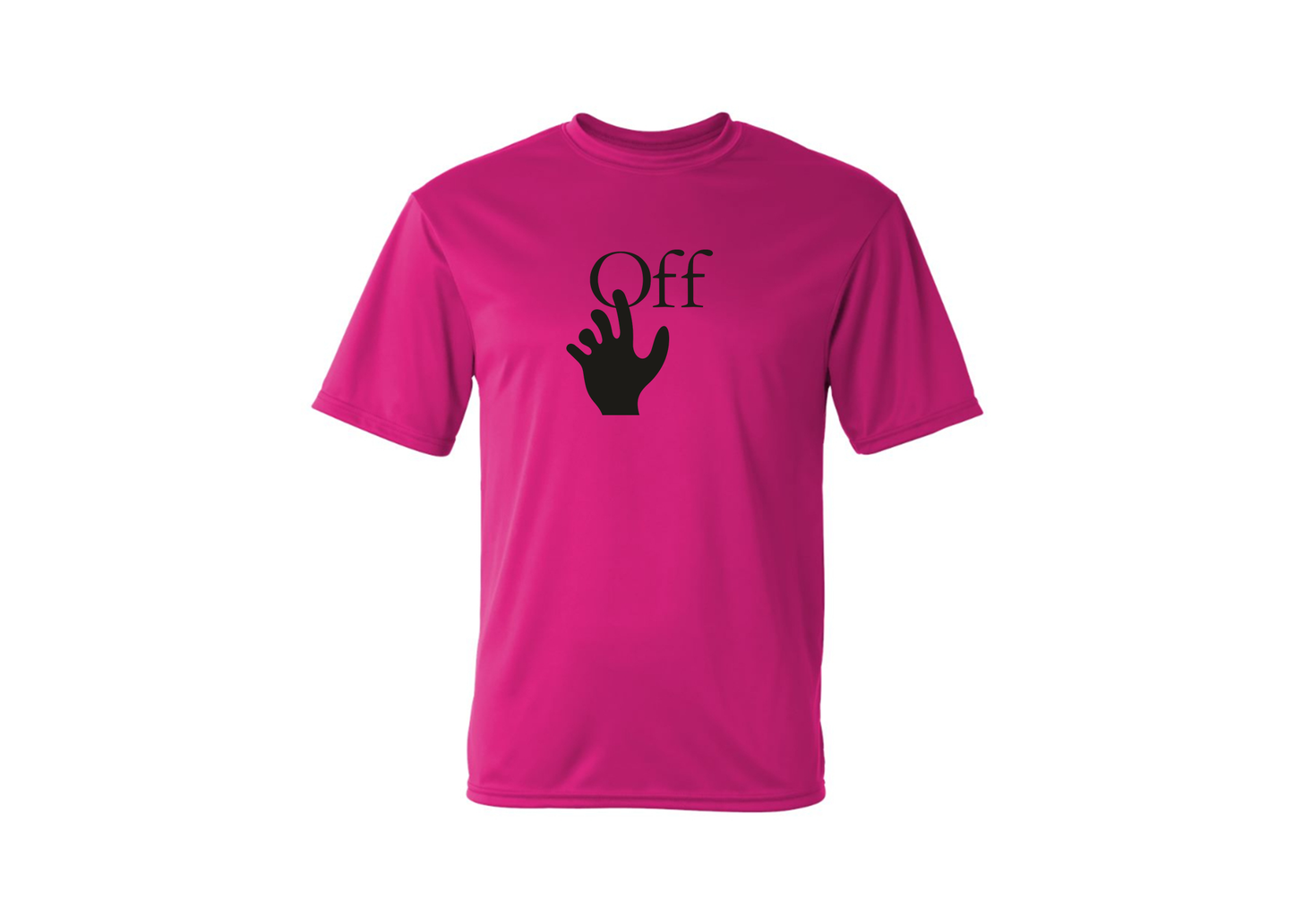 Men's Off-White Hand Polyester T-Shirt