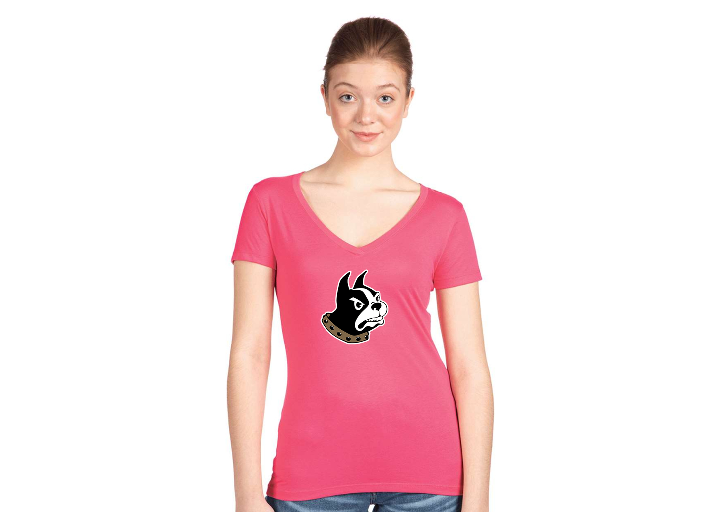Women's Wofford Terriers Next Level V-Neck T-Shirt