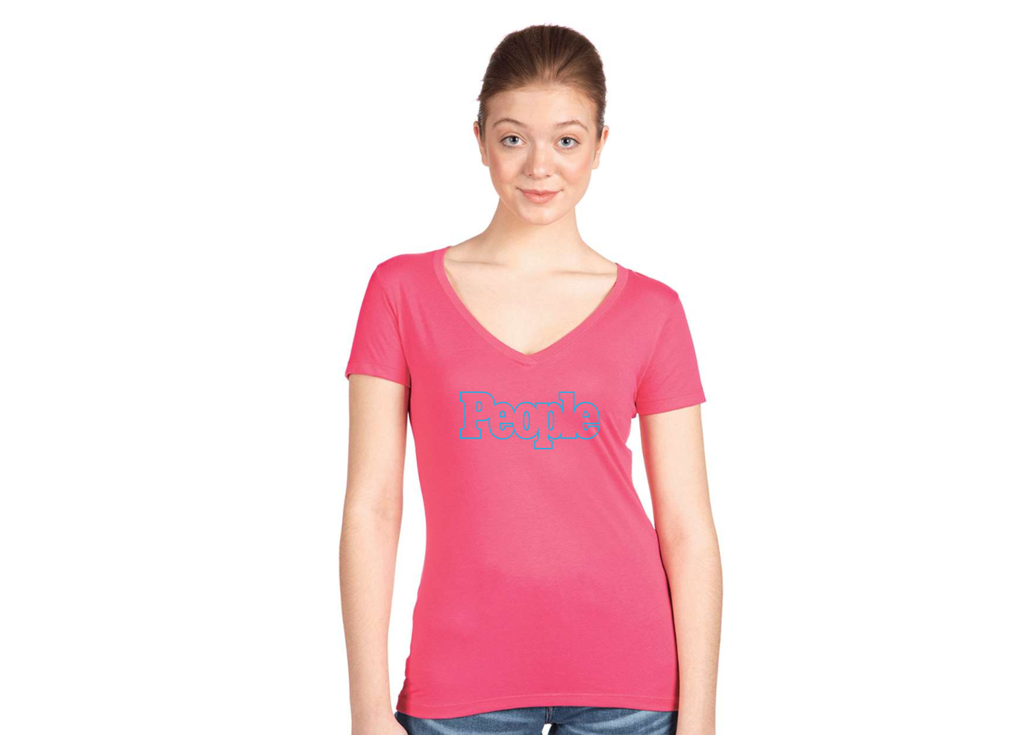 Women's People Magazine Logo  Next Level V-Neck T-Shirt