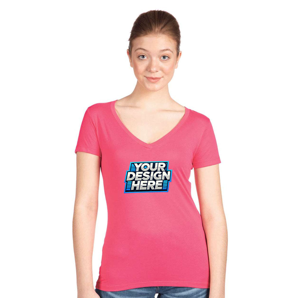 Customize - Next Level - Women's Ideal V-Neck T-Shirt - 1540