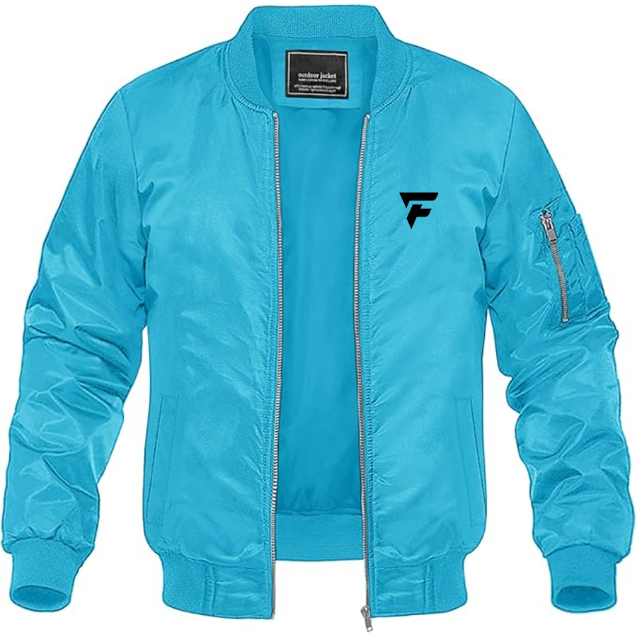 Men's Fittipaldi Logo Lightweight Bomber Jacket Windbreaker Softshell Varsity Jacket Coat