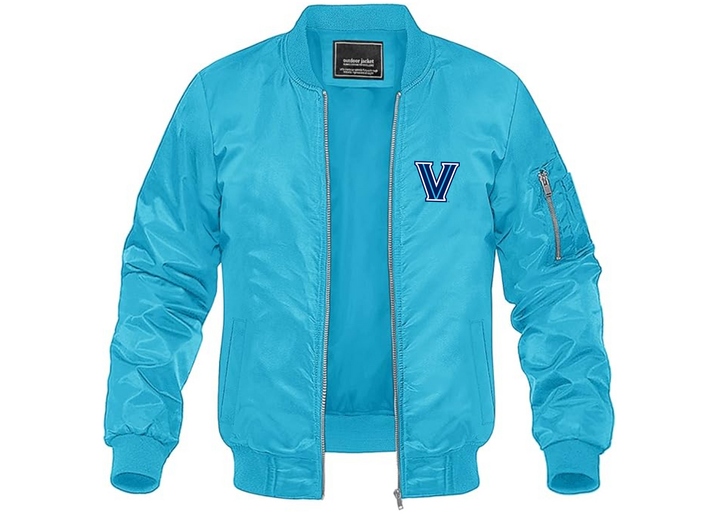 Men's Villanova Wildcats Lightweight Bomber Jacket Windbreaker Softshell Varsity Jacket Coat