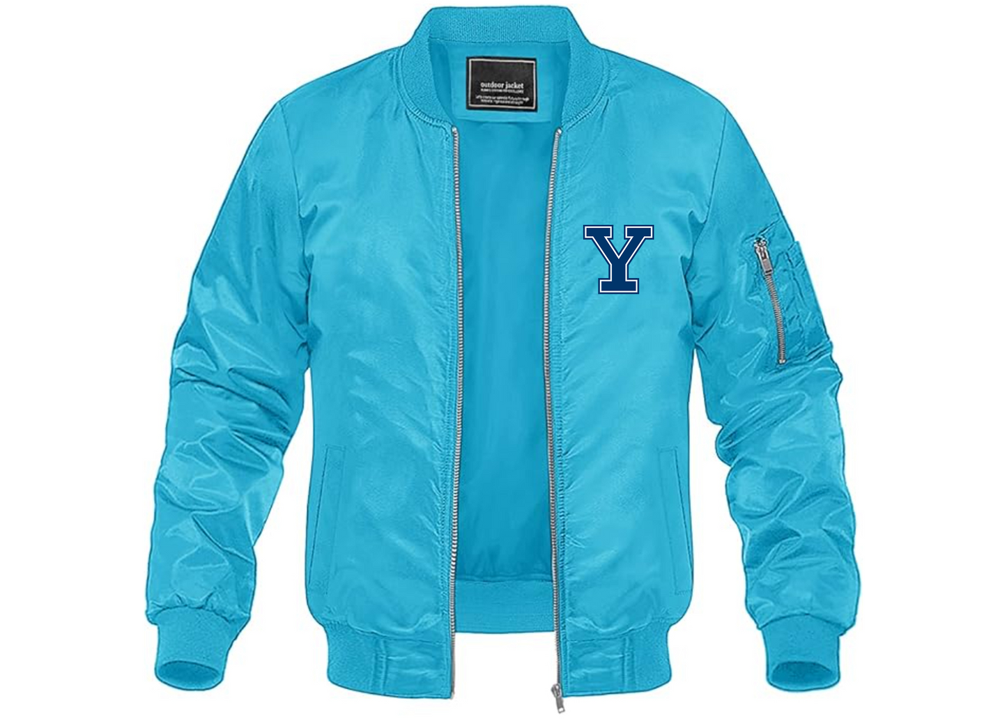 Men's Yale Bulldogs Lightweight Bomber Jacket Windbreaker Softshell Varsity Jacket Coat