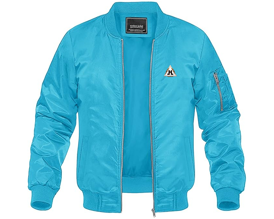 Men's Hansa Logo Lightweight Bomber Jacket Windbreaker Softshell Varsity Jacket Coat