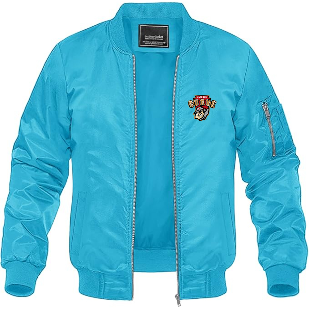 Men's Altoona Curve Logo Lightweight Bomber Jacket Windbreaker Softshell Varsity Jacket Coat