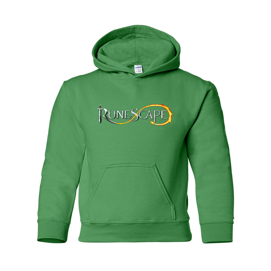 Youth Runescape Logo Gildan Heavy Blend  Hooded Sweatshirt