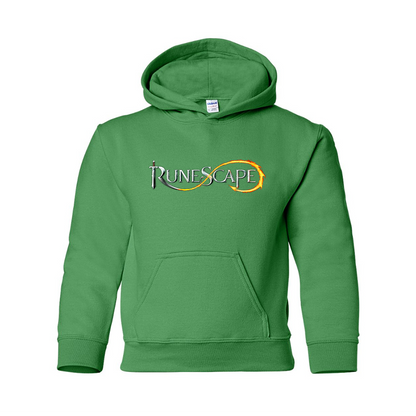 Youth Runescape Logo Gildan Heavy Blend  Hooded Sweatshirt