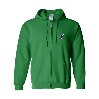 Men's Portland Pilots Logo Gildan  Heavy Blend Full Zip Hooded Sweatshirt
