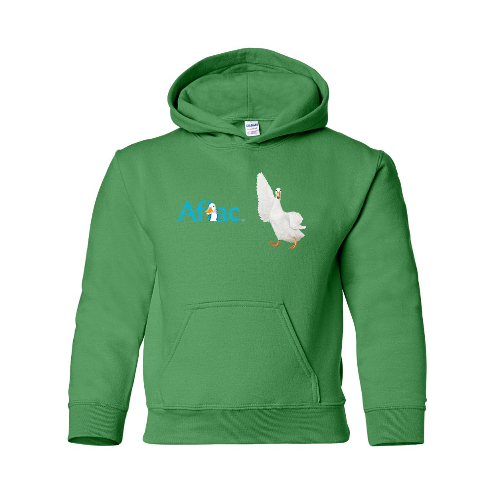 Youth Aflac Logo and Duck Gildan Heavy Blend  Hooded Sweatshirt