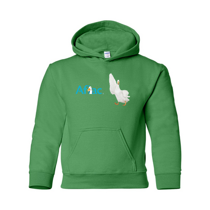 Youth Aflac Logo and Duck Gildan Heavy Blend  Hooded Sweatshirt