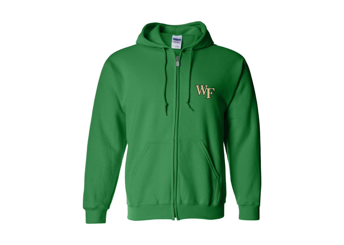 Men's Wake Forest Demon Deacons Gildan  Heavy Blend Full Zip Hooded Sweatshirt