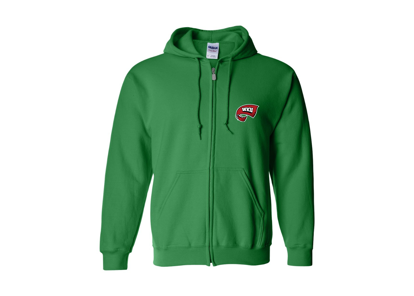 Men's Western Kentucky Hilltoppers Gildan  Heavy Blend Full Zip Hooded Sweatshirt