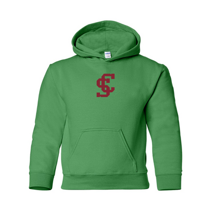 Youth Santa Clara Broncos Logo Gildan Heavy Blend  Hooded Sweatshirt