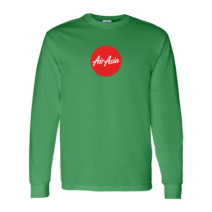 Men's Air Asia Logo Gildan Heavy Cotton Long Sleeve T-Shirt