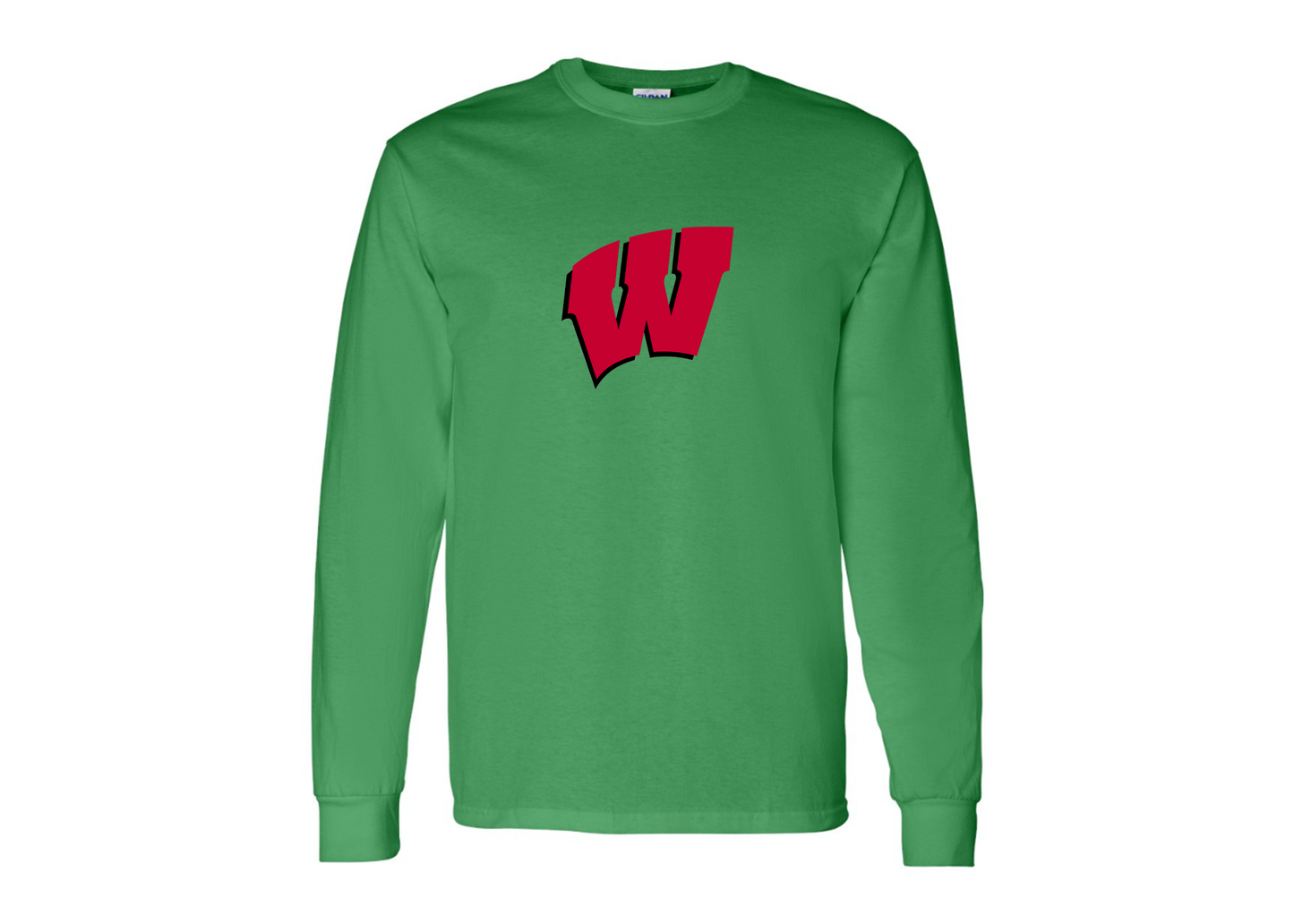 Men's Wisconsin Badgers Gildan Heavy Cotton Long Sleeve T-Shirt