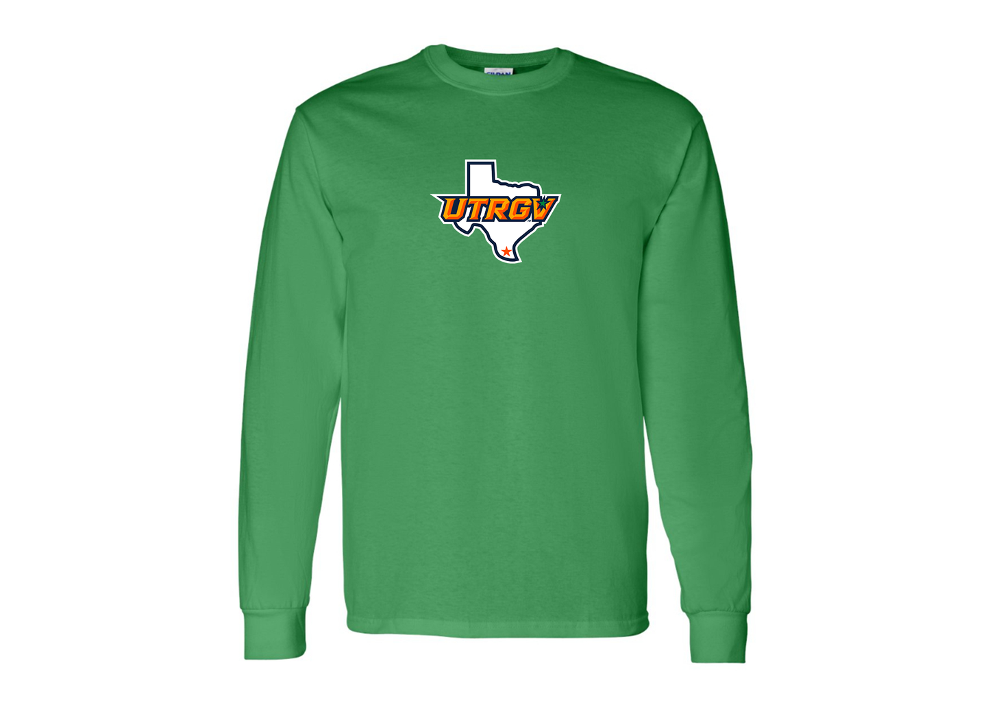 Men's UTRGV Vaqueros Gildan Heavy Cotton Long Sleeve T-Shirt