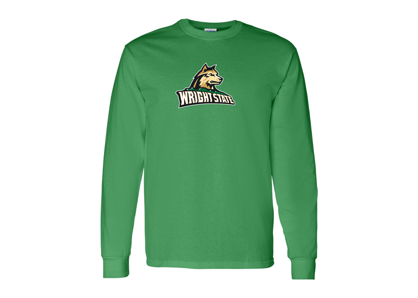 Men's Wright State Raiders Gildan Heavy Cotton Long Sleeve T-Shirt