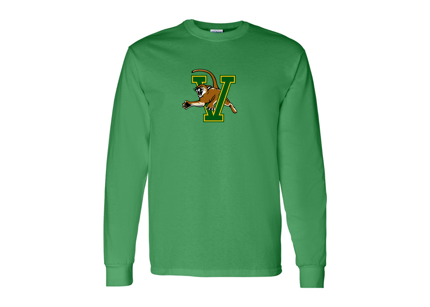 Men's Vermont Catamounts Gildan Heavy Cotton Long Sleeve T-Shirt