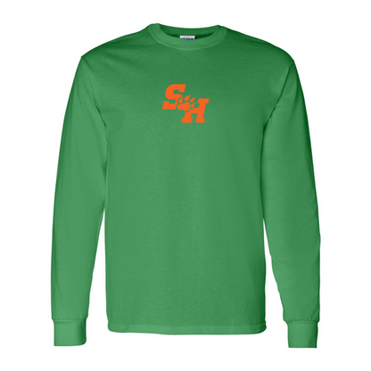 Men's Sam Houston State Bearkats Logo Gildan Heavy Cotton Long Sleeve T-Shirt