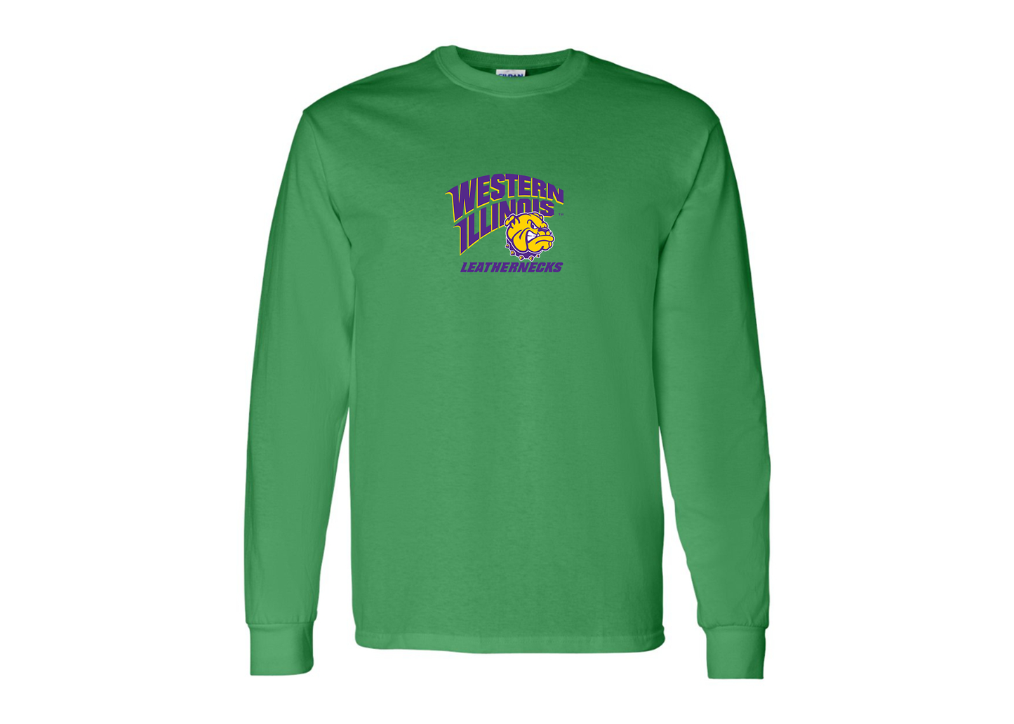 Men's Western Illinois Leathernecks Gildan Heavy Cotton Long Sleeve T-Shirt