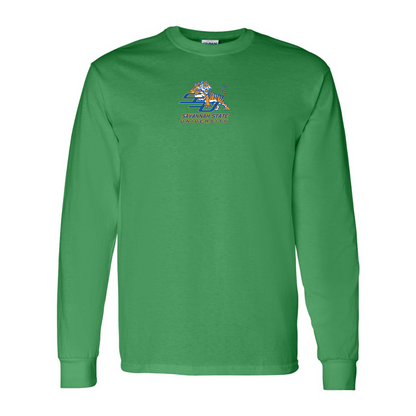 Men's Savannah State Tigers Logo Gildan Heavy Cotton Long Sleeve T-Shirt