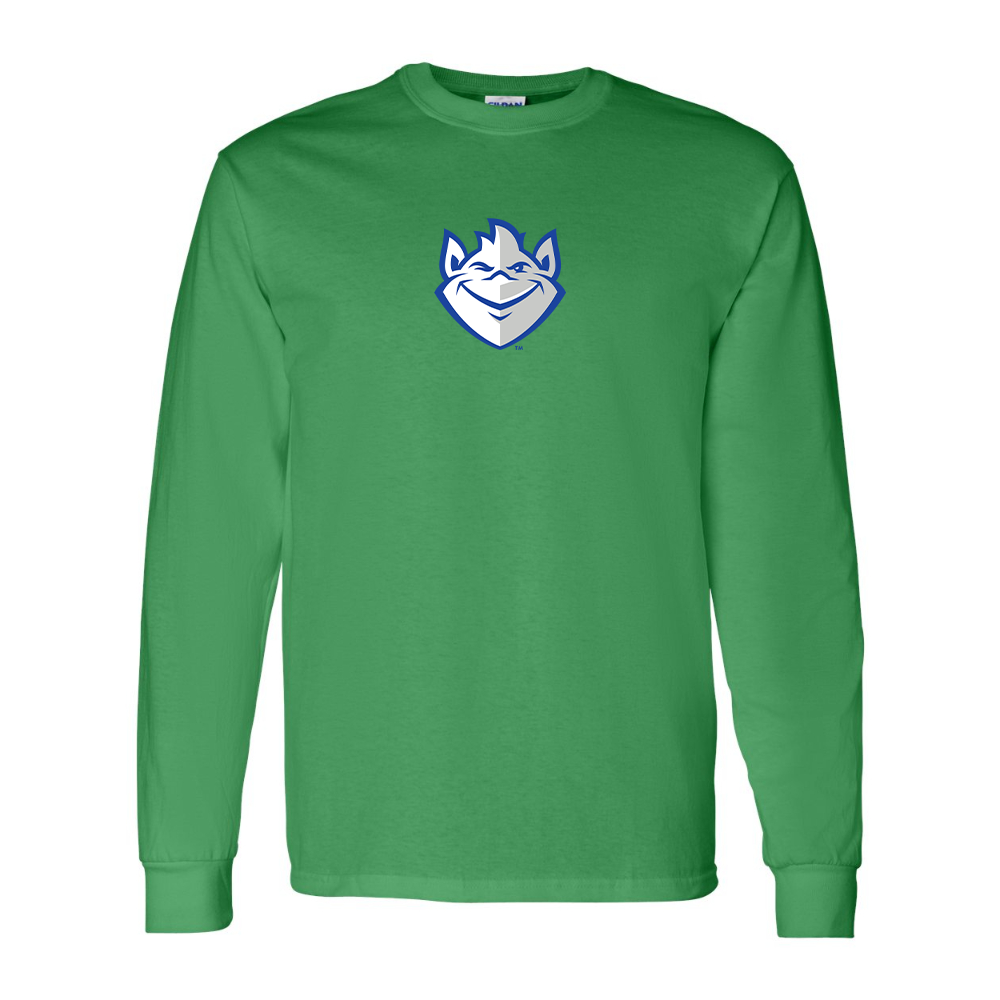 Men's Saint Louis Billikens Logo Gildan Heavy Cotton Long Sleeve T-Shirt