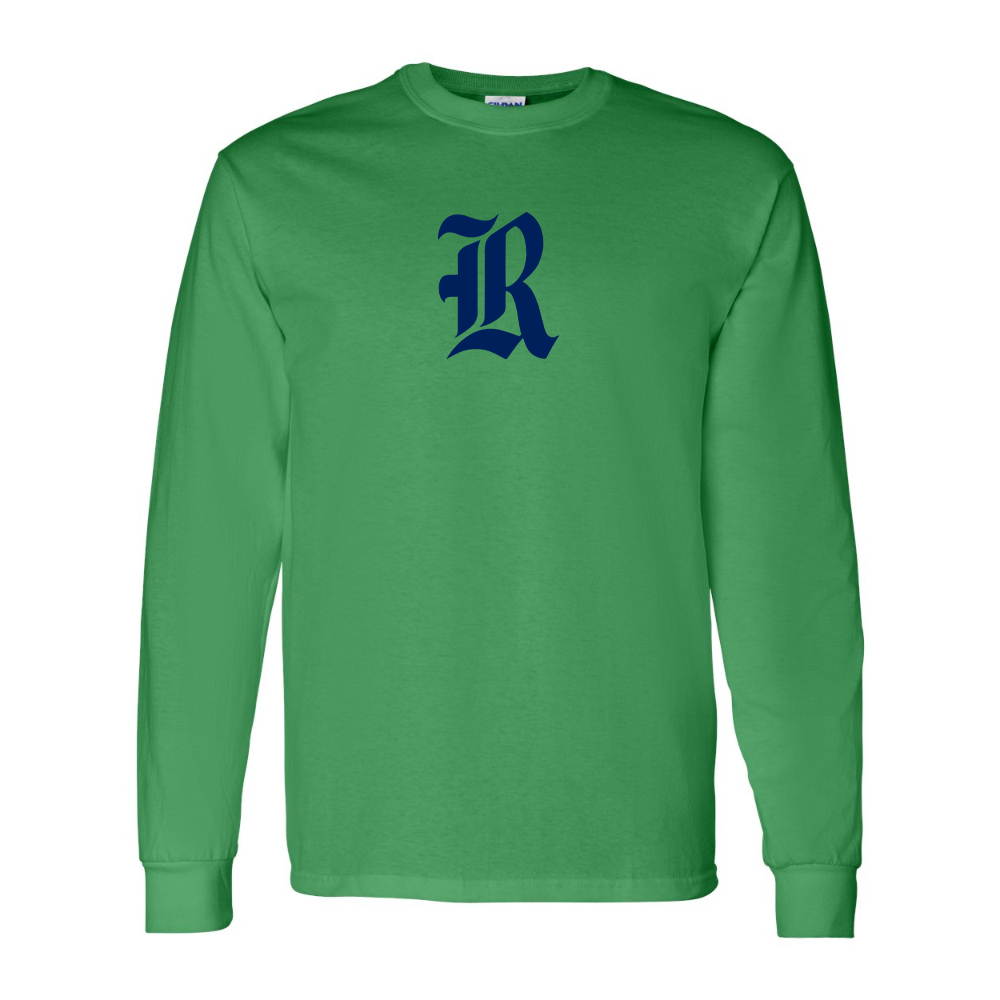 Men's Rice Owls Logo Gildan Heavy Cotton Long Sleeve T-Shirt