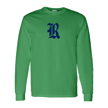 Men's Rice Owls Logo Gildan Heavy Cotton Long Sleeve T-Shirt