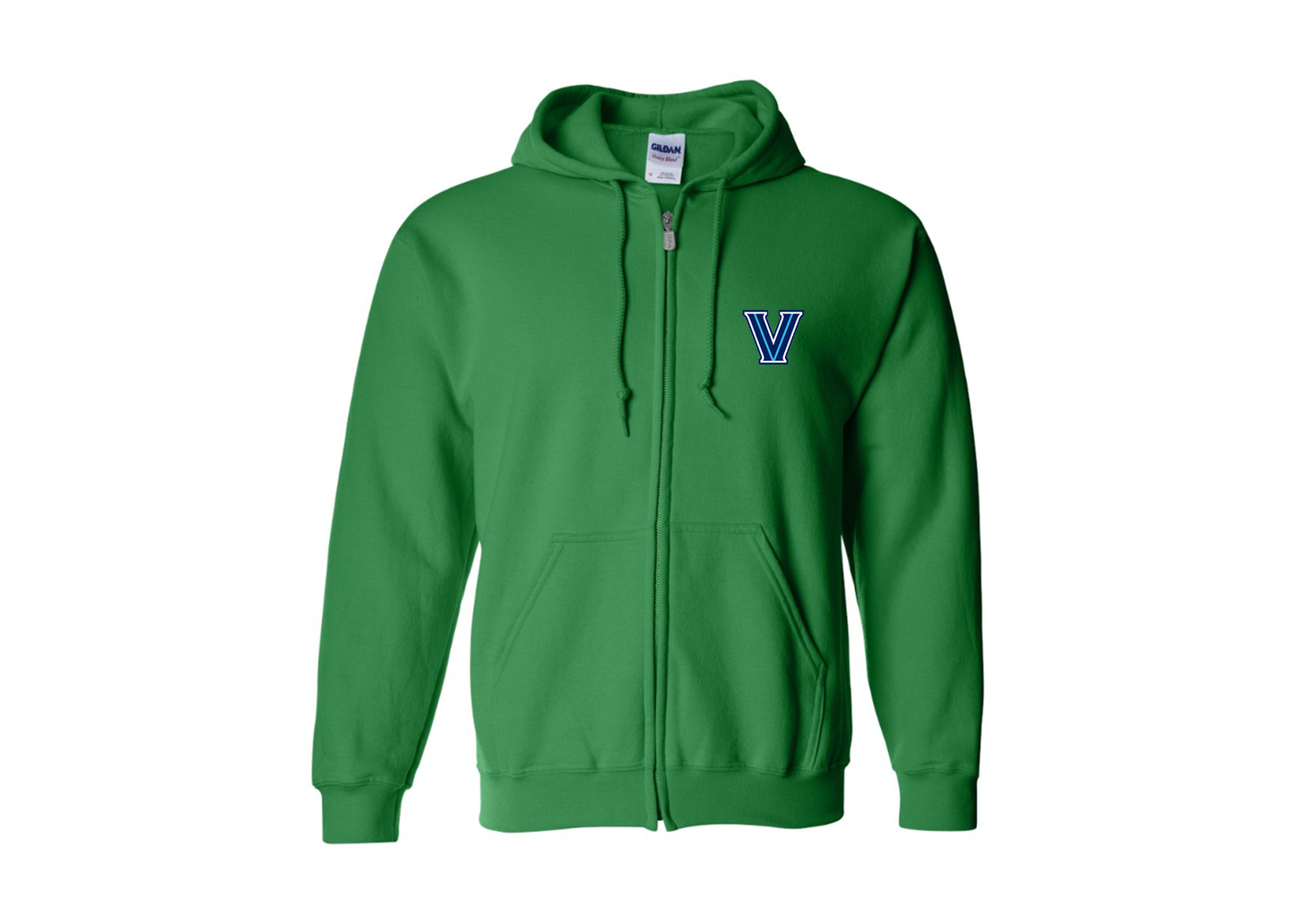 Men's Villanova Wildcats Gildan  Heavy Blend Full Zip Hooded Sweatshirt