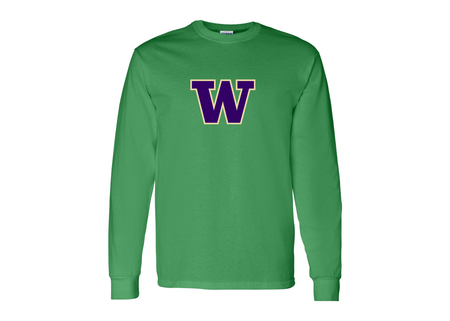 Men's Washington Huskies Gildan Heavy Cotton Long Sleeve T-Shirt