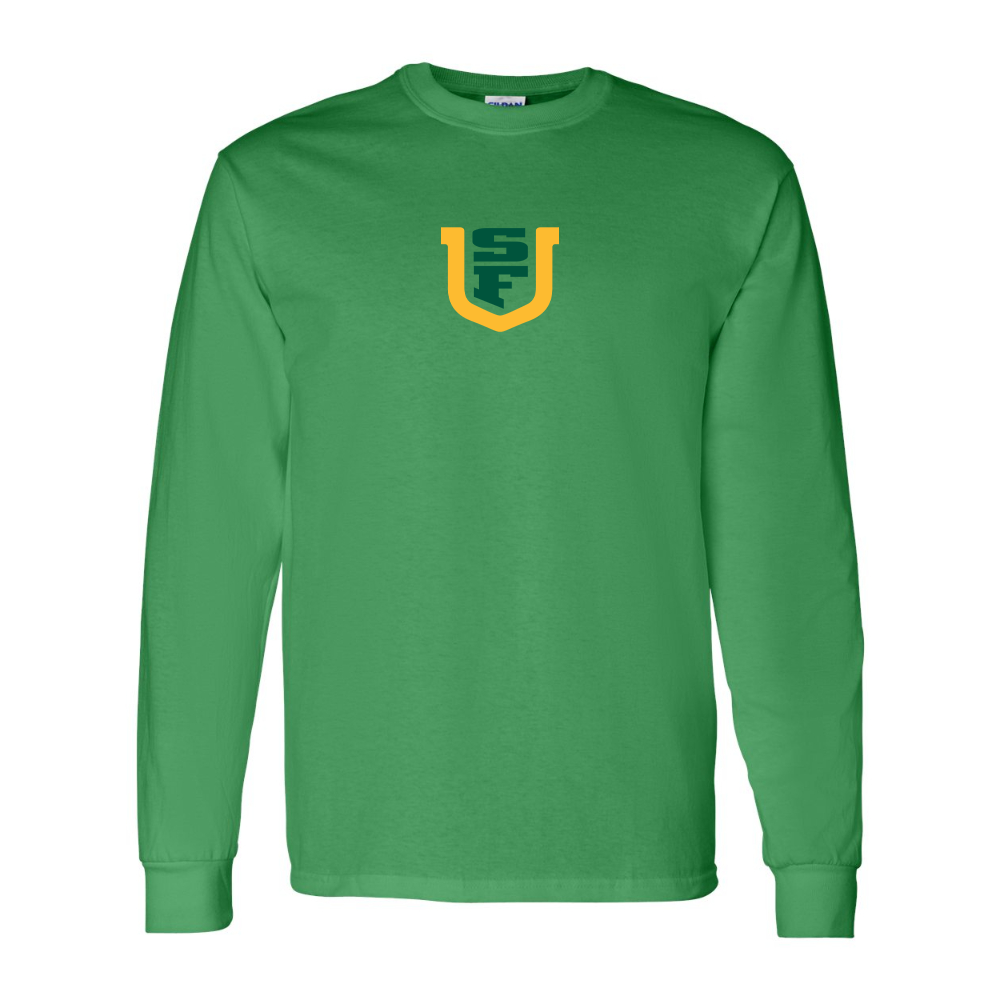 Men's San Francisco Dons Logo Gildan Heavy Cotton Long Sleeve T-Shirt