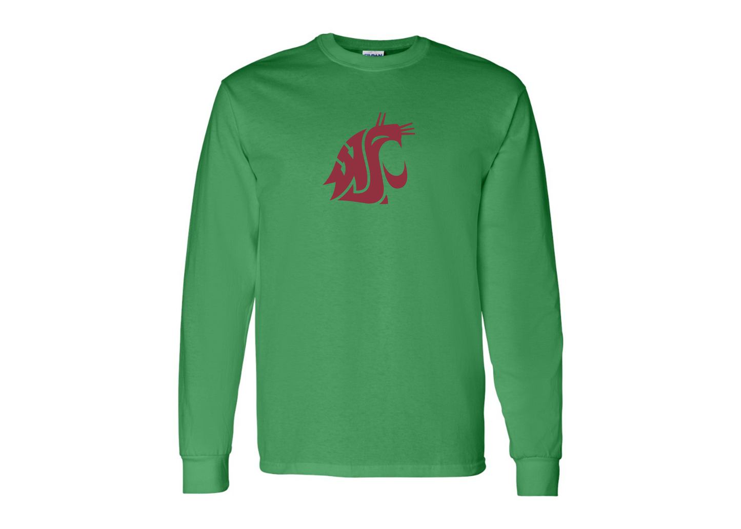 Men's Washington State Cougars Gildan Heavy Cotton Long Sleeve T-Shirt