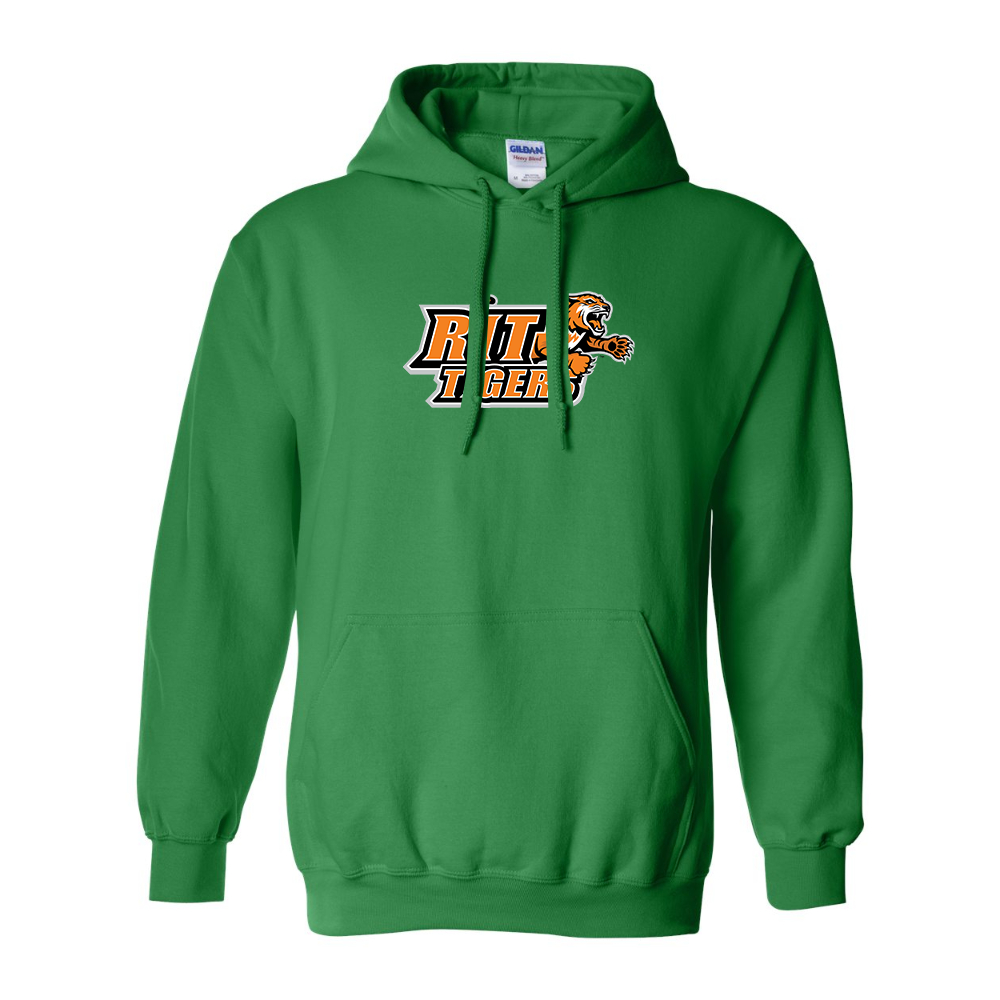 Men's RIT Tigers Logo Gildan  Heavy Blend Hooded Sweatshirt