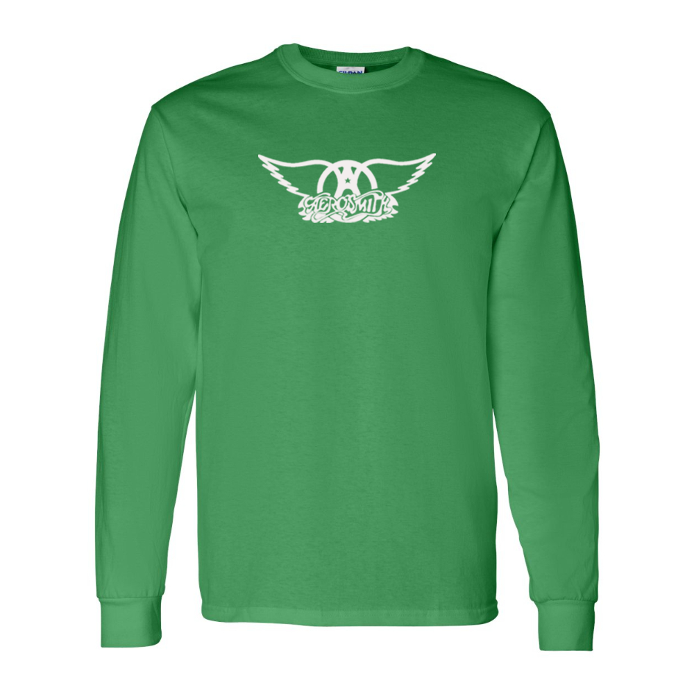 Men's Aerosmith Logo Gildan Heavy Cotton Long Sleeve T-Shirt