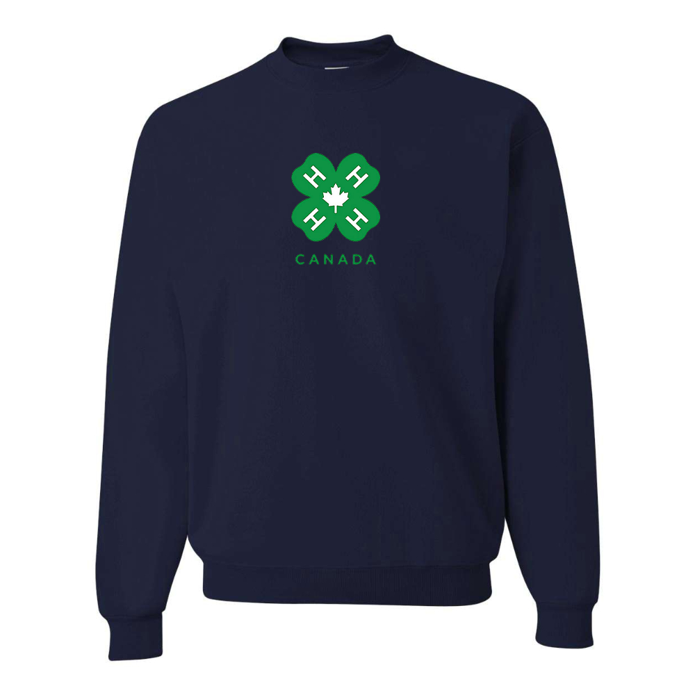 Men's 4H Canada Logo JERZEES NuBlend Crewneck Sweatshirt