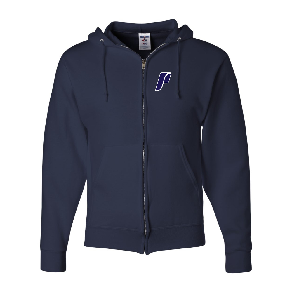 Men's Portland Pilots Logo JERZEES NuBlend Full-Zip Hooded Sweatshirt