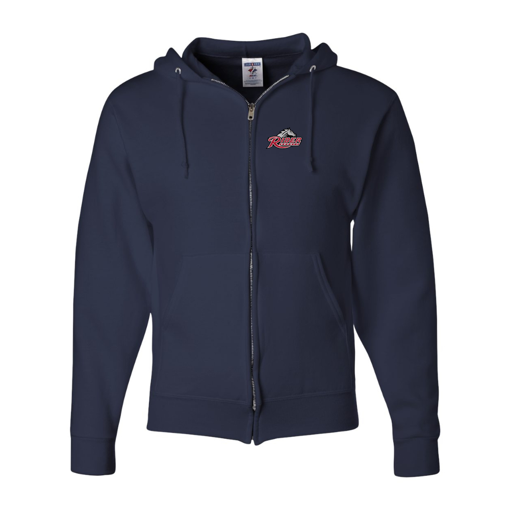 Men's Rider Broncs Logo JERZEES NuBlend Full-Zip Hooded Sweatshirt