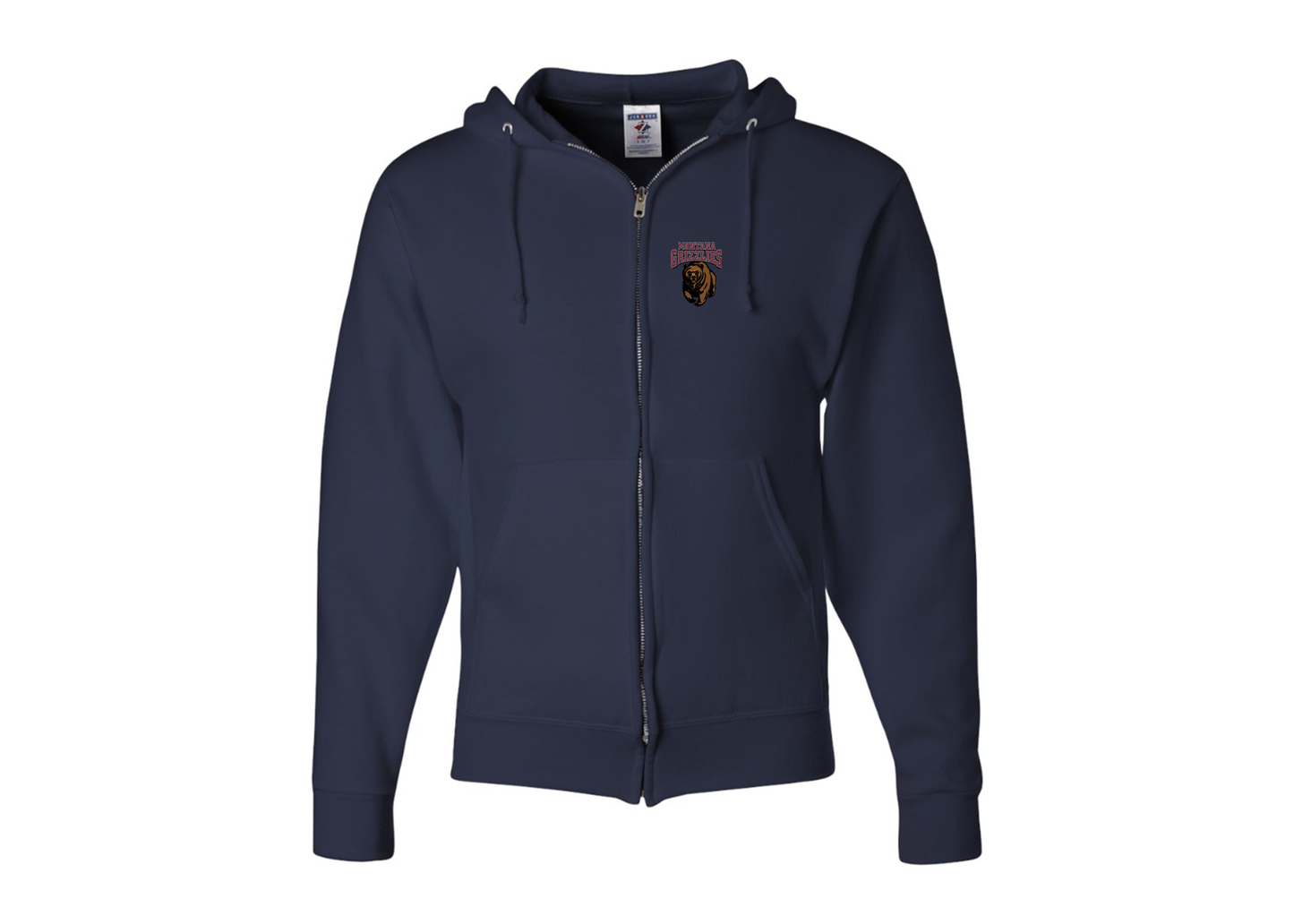 Men's Montana Grizzliesl JERZEES NuBlend Full-Zip Hooded Sweatshirt