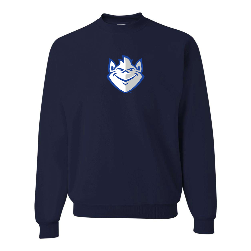 Men's Saint Louis Billikens Logo JERZEES NuBlend Crewneck Sweatshirt