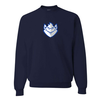 Men's Saint Louis Billikens Logo JERZEES NuBlend Crewneck Sweatshirt