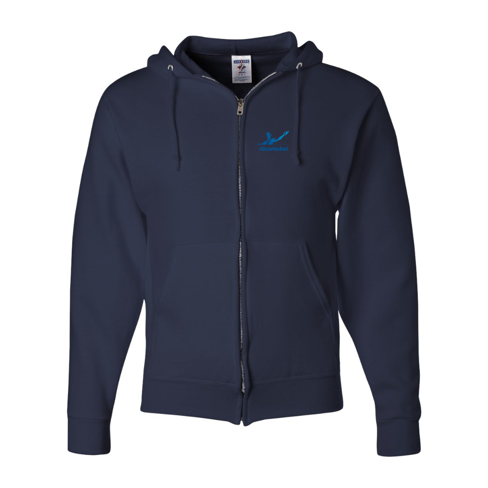 Men's AkzoNobel Logo JERZEES NuBlend Full-Zip Hooded Sweatshirt