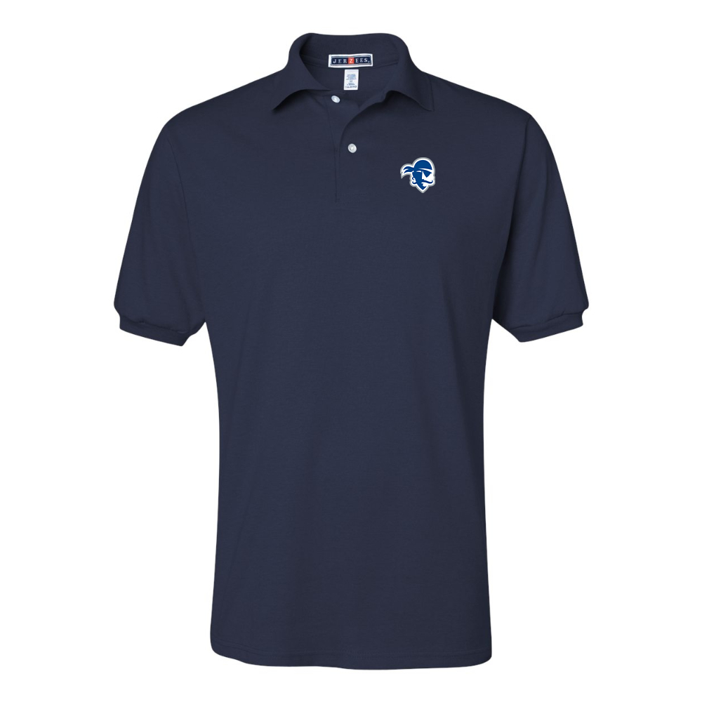 Men's Seton Hall Pirates Logo JERZEES  SpotShield polo