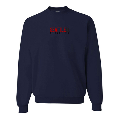 Men's Seattle Redhawks Logo JERZEES NuBlend Crewneck Sweatshirt