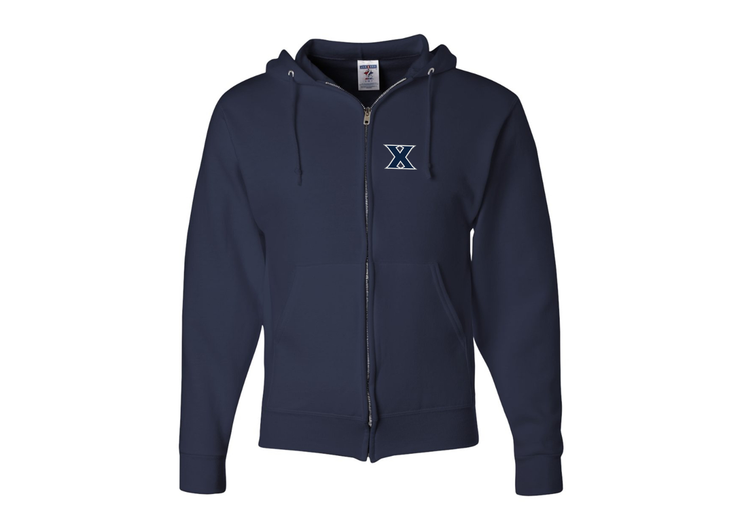 Men's Xavier Musketeers JERZEES NuBlend Full-Zip Hooded Sweatshirt