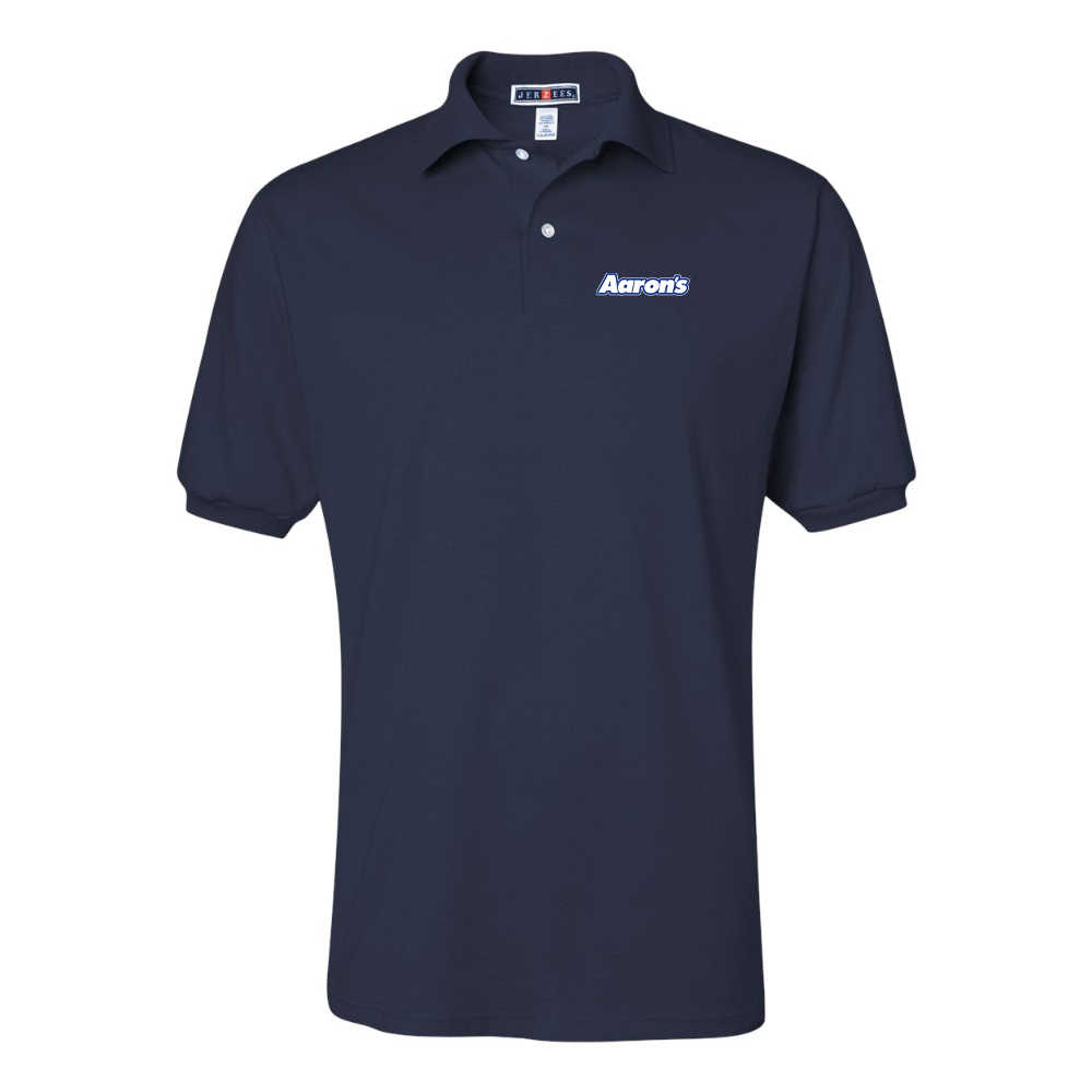 Men's Aaron_s Logo JERZEES  SpotShield polo