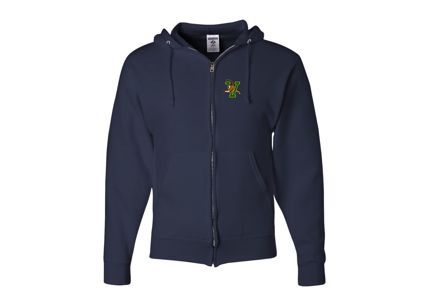 Men's Vermont Catamounts JERZEES NuBlend Full-Zip Hooded Sweatshirt