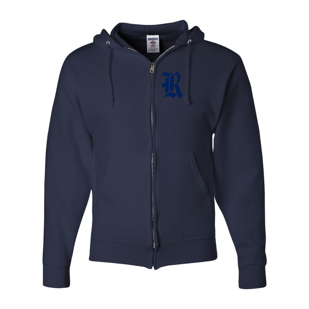Men's Rice Owls Logo JERZEES NuBlend Full-Zip Hooded Sweatshirt