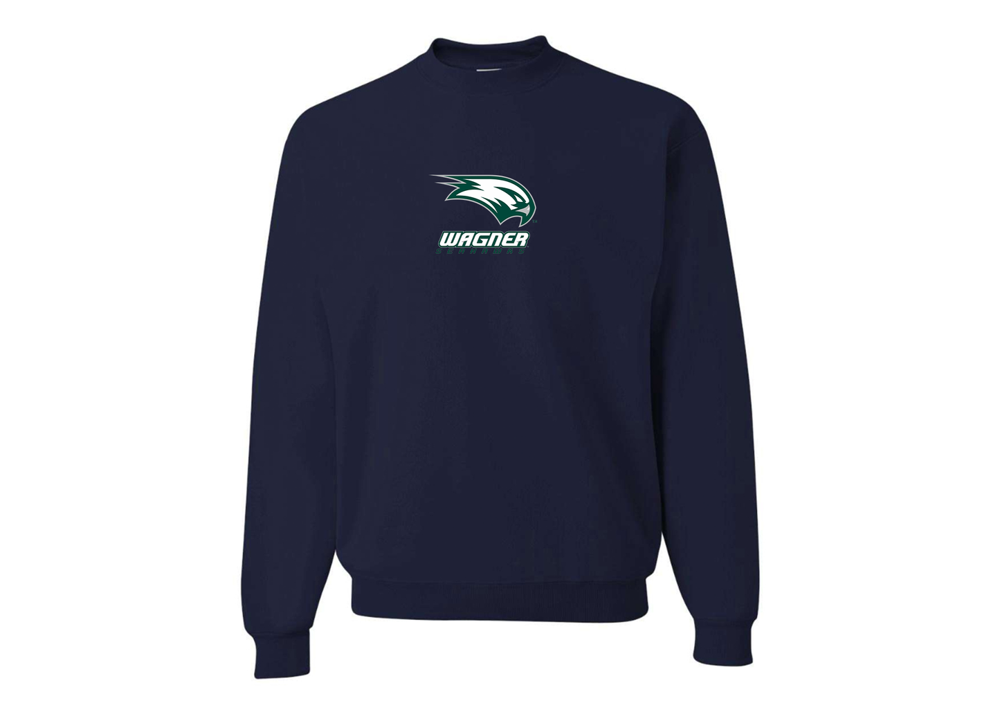 Men's Wagner Seahawks JERZEES NuBlend Crewneck Sweatshirt