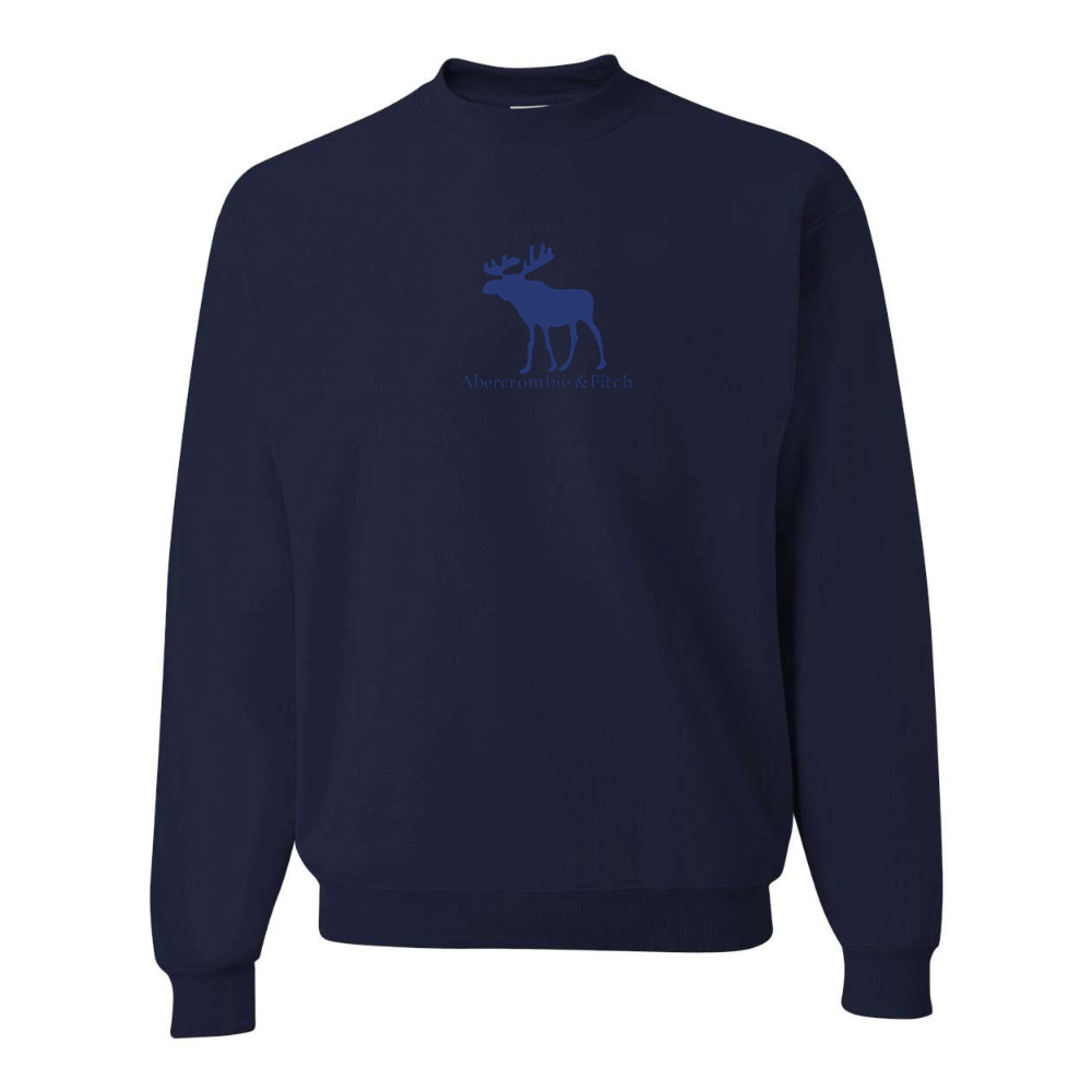 Men's Abercrombie & Fitch Moose Logo  JERZEES NuBlend Crewneck Sweatshirt