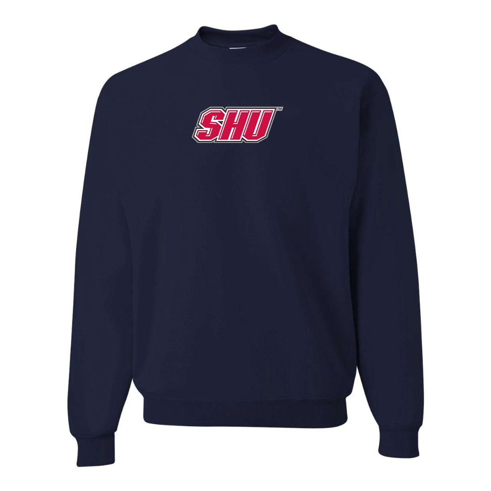 Men's Sacred Heart Pioneers Logo JERZEES NuBlend Crewneck Sweatshirt